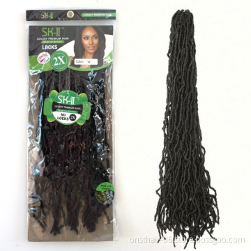 Hot Selling Bobbi Boss Nu Locs 18' 36' Synthetic Crochet Hair Braid Extensions Ombre Faux Soft Locs nu locs Hair ALL Colors